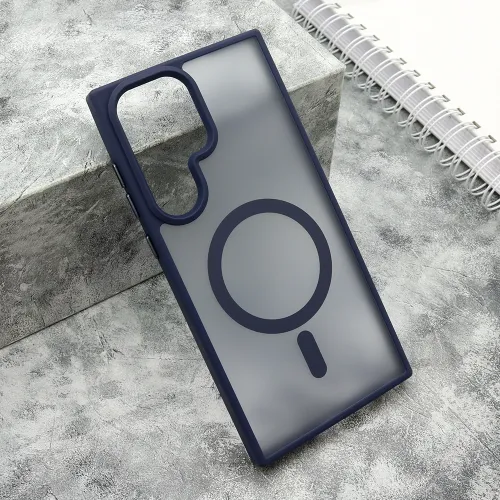 Futrola - maska SILKY MAGSAFE mat za Samsung Galaxy S23 Ultra plava (MS).