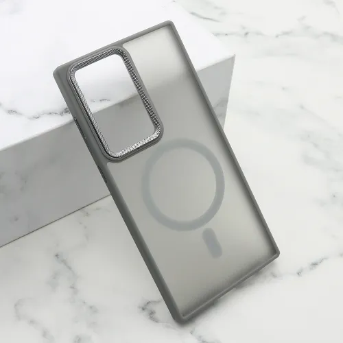 Futrola - maska SILKY MAGSAFE II za Samsung Galaxy S23 Ultra siva (MS).