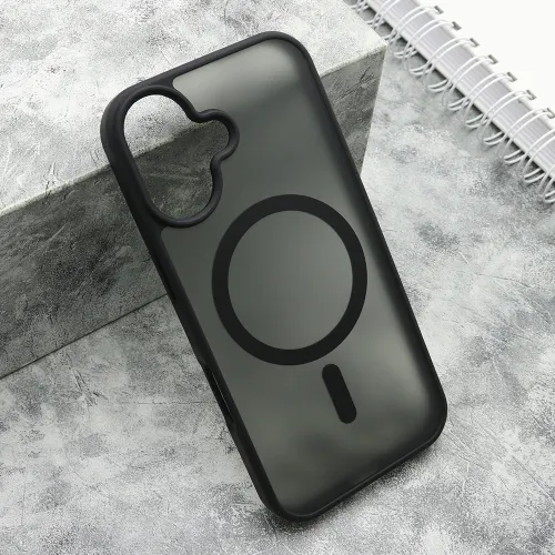 Futrola - maska SILKY MagSafe mat za iPhone 17 (6.3) crna (MS).