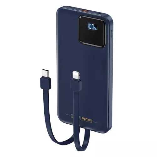 Power bank prenosiva baterija Remax Suji Series RPP-500 20W+22.5W PD+QC 10000mAh plava.