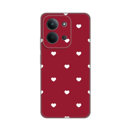 Silikonska futrola - maska print Skin za Xiaomi Redmi 15C 4G Burgundy Hearts.