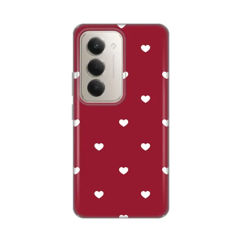 Silikonska futrola - maska print Skin za Xiaomi Redmi 15 4G Burgundy Hearts.