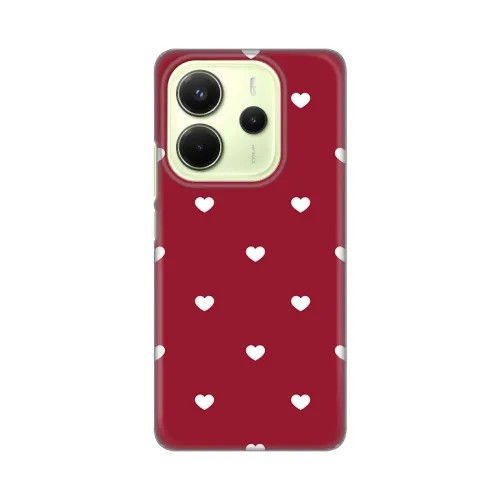 Silikonska futrola - maska print Skin za Xiaomi Redmi Note 14 4G (SRB) Burgundy Hearts.