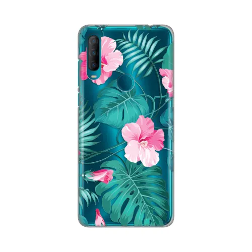 Silikonska futrola - maska print Skin za Alcatel 1S (2020)/A1 Alpha 20 Tropical Florals.