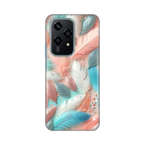 Silikonska futrola - maska print za Huawei Honor 200 Lite Pastel Feathers.