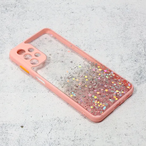 Futrola - maska Frame Glitter za Samsung A135 Galaxy A13 4G roze.