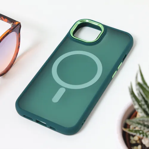 Futrola - maska Magsafe colorful za iPhone 13 6.1 tamno zelena.