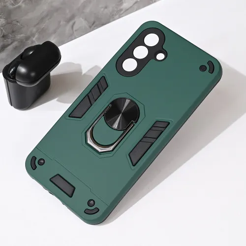 Futrola - maska Hard Ring za Samsung A566 Galaxy A56 5G tamno zelena.