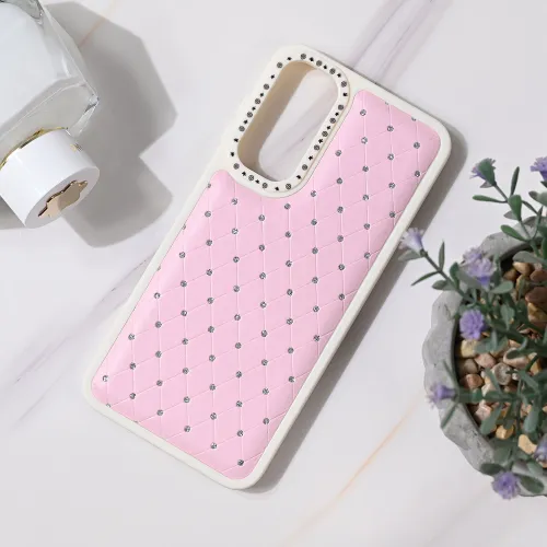 Futrola - maska Bling za Samsung A165B Galaxy A16 5G belo roze.