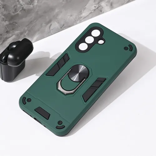 Futrola - maska Hard Ring za Samsung A266 Galaxy A26 5G tamno zelena.