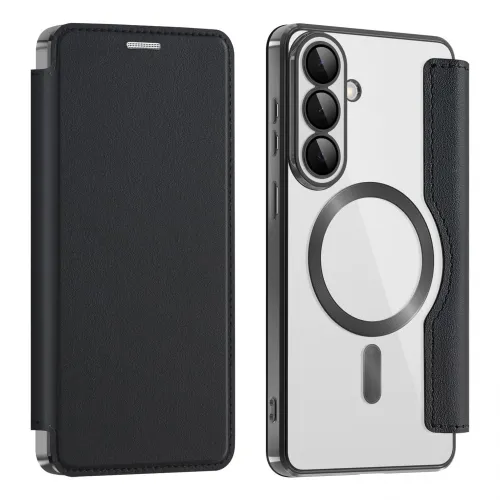 Futrola - maska Magsafe Lux Bi Fold za Samsung S946 Galaxy S26 Plus crna.