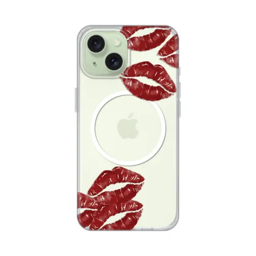 Futrola - maska print Magsafe za iPhone 15 6.1 Kisses.