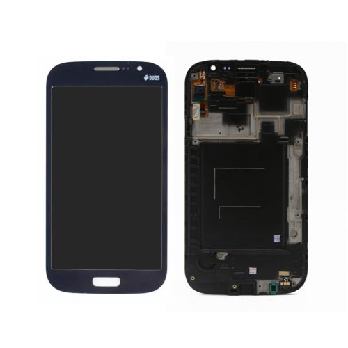 LCD ekran / displej za Samsung i9080/Galaxy Grand+touch screen+frame tamno plavi.
