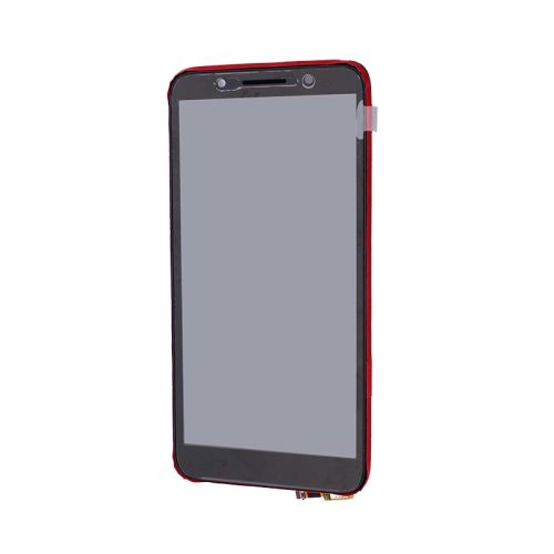 LCD ekran / displej za Alcatel OT 1C/5009D+touch screen crni+frame crveni SPO.