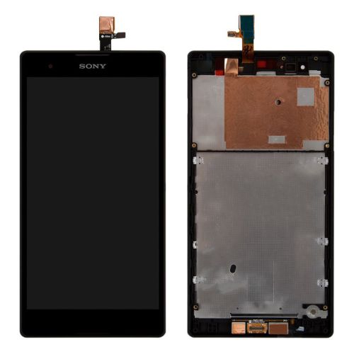 LCD ekran / displej za Sony Xperia T2 Ultra+touch screen crni+frame.