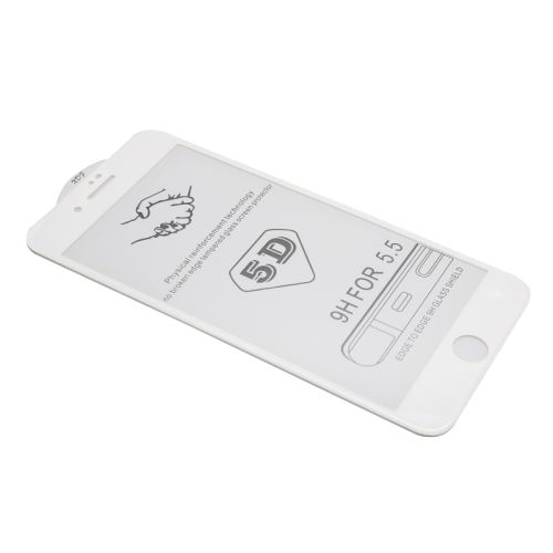 Zaštino staklo (glass) 5D za iPhone 7 Plus/8 Plus bela (MS).