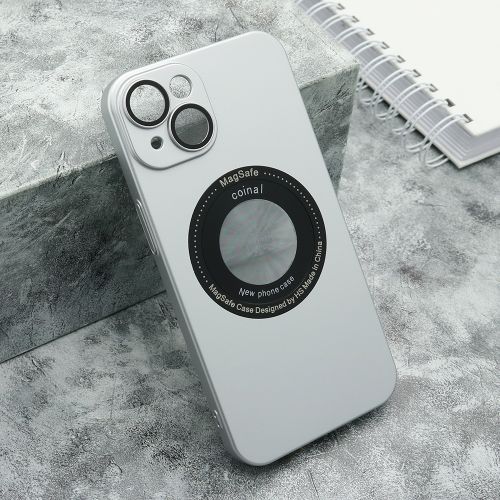 Futrola - maska ELEGANT LOGO CUT za iPhone 14 (6.1) srebrna (MS).