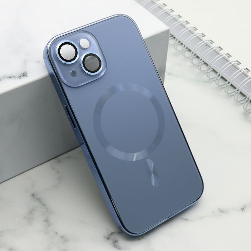 Futrola - maska ELEGANT METAL MAGSAFE za iPhone 15 (6.1) svetlo plava (MS).