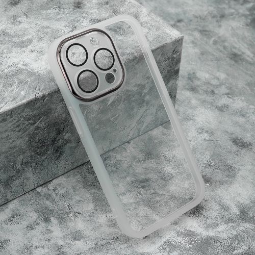 Futrola - maska Transparent COLOR za iPhone 14 Pro (6.1) bela (MS).