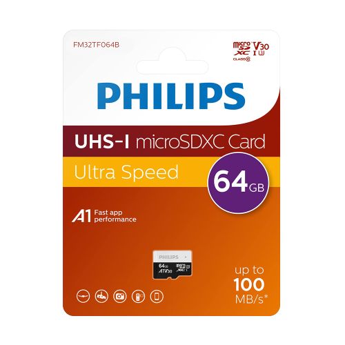 Memorijska kartica PHILIPS Micro SD 64GB V30 ULTRA SPEED (FM32TF064B/93) (MS).