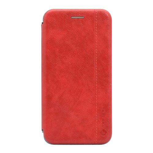 Futrola - maska Teracell Leather za Xiaomi Redmi 8A crvena.