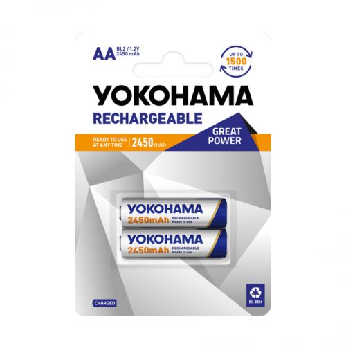 Baterija nikl MH Yokohama 1.2V AA 2450mAh BL2 (punjiva).