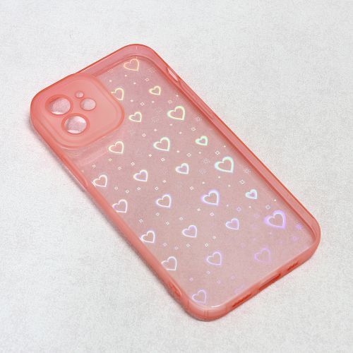 Futrola - maska Heart Color IMD za iPhone 12 6.1 roze.