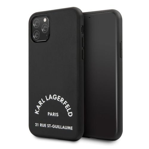 Futrola - maska Karl Lagerfeld PU Leather ST Guillame za iPhone 11 Pro Max 6.5 crna (KLHCN65NYBK).