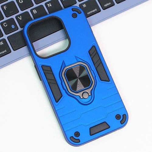 Futrola - maska Cube Ring za iPhone 15 Pro 6.1 plava.