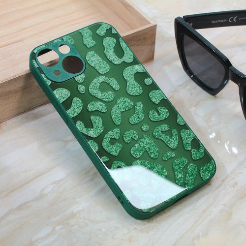 Futrola - maska Shiny glass za iPhone 13 6.1 zelena.