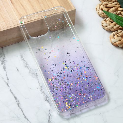 Silikonska futrola - maska Glitter za Xiaomi Redmi A1/Redmi A2 ljubicasta.