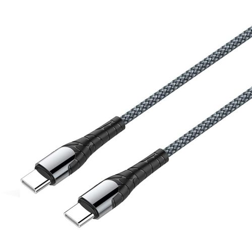 USB Data kabl LDNIO LC101 65W Type C na Type C sivi 1m.