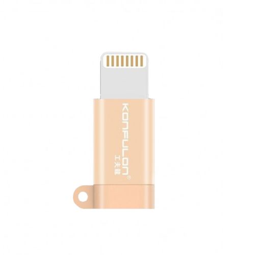 Adapter KONFULON Micro USB na iPhone lightning zlatni.