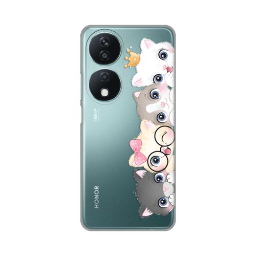 Silikonska futrola - maska print Skin za Huawei Honor X7b Cats.