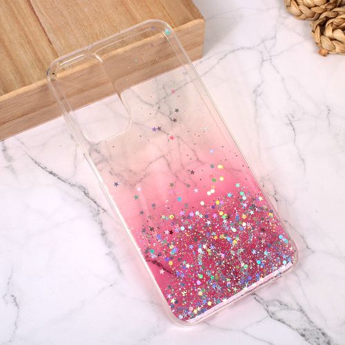 Silikonska futrola - maska Glitter za Samsung A256 Galaxy A25 5G roze.