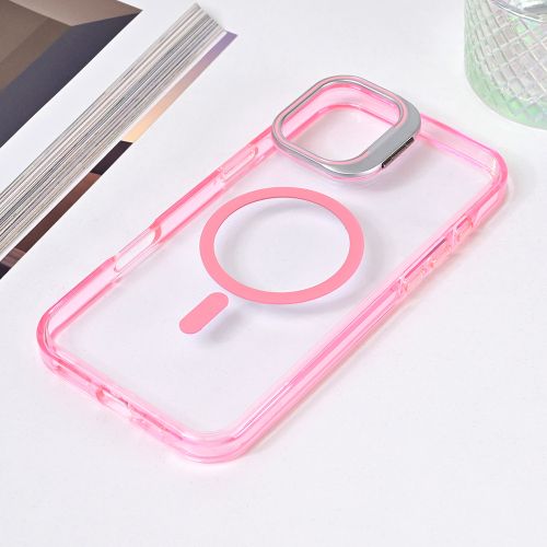 Futrola - maska Magsafe Transparent za iPhone 16 Plus 6.7 pink.