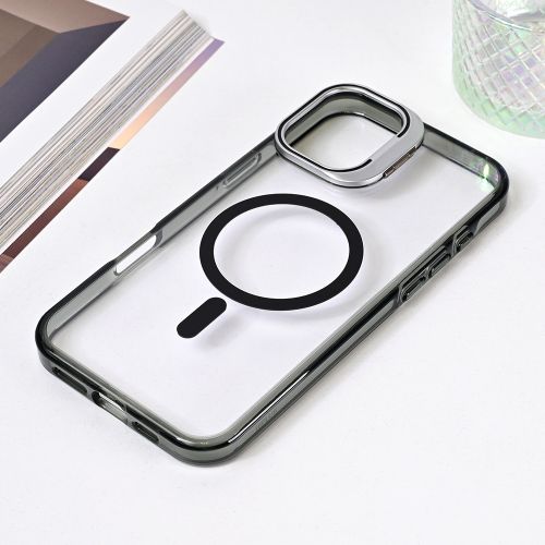 Futrola - maska Magsafe Transparent za iPhone 16 Plus 6.7 crna.