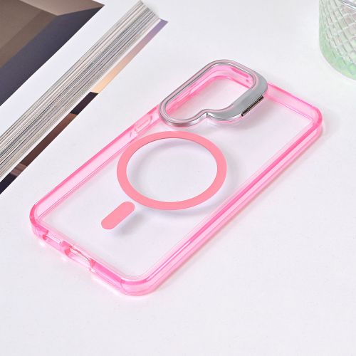 Futrola - maska Magsafe Transparent za Samsung S921B Galaxy S24 pink.