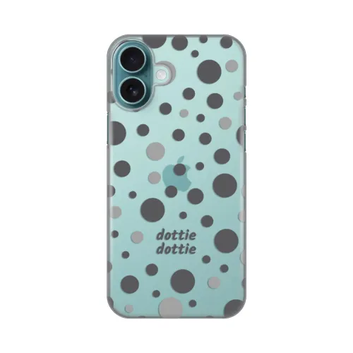 Silikonska futrola - maska print Skin za iPhone 16 Plus 6.9 Dottie Dottie Gray.