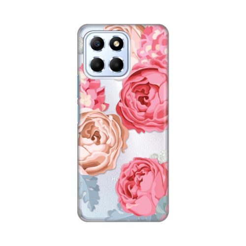 Silikonska futrola - maska print Skin za Huawei Honor X6 Pink Flowers.