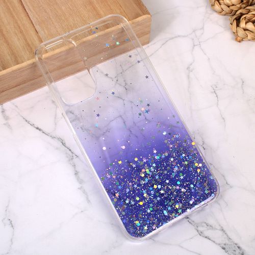 Silikonska futrola - maska Glitter za Samsung A256 Galaxy A25 5G ljubicasta.