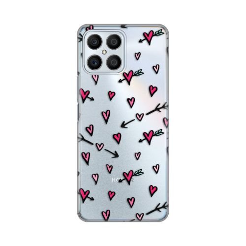 Silikonska futrola - maska print Skin za Huawei Honor X8 Heart Pattern.