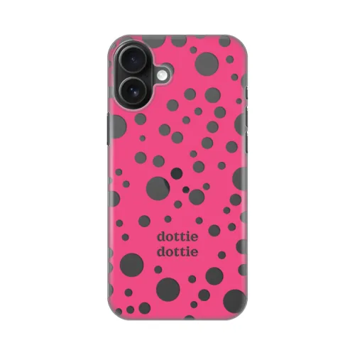 Silikonska futrola - maska print Skin za iPhone 16 Plus 6.9 Dottie Dottie Pink.
