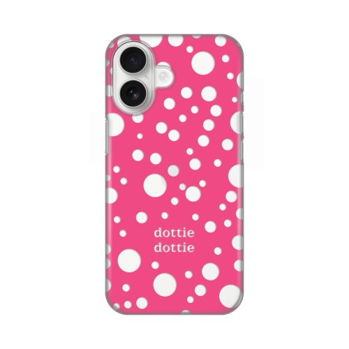 Silikonska futrola - maska print Skin za iPhone 16 6.3 Dottie Dottie Pink.