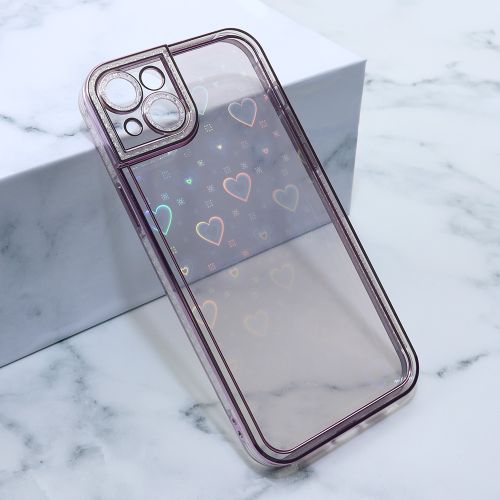 Futrola - maska Heart IMD za iPhone 14 Plus 6.7 roze (MS).