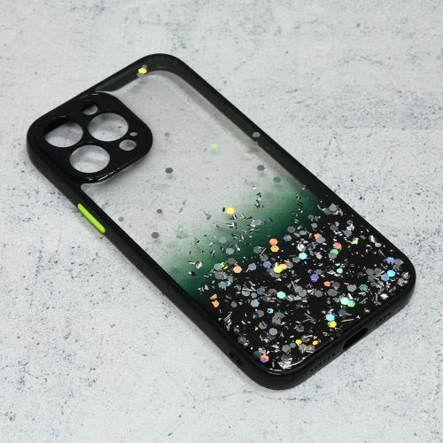 Futrola - maska Frame Glitter za iPhone 13 Pro Max 6.7 crna.