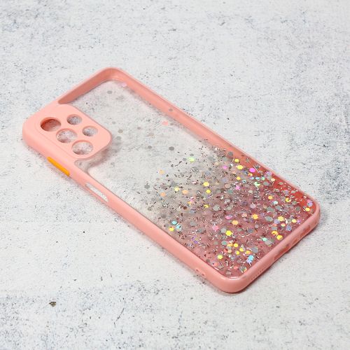 Futrola - maska Frame Glitter za Samsung A135 Galaxy A13 4G roze.