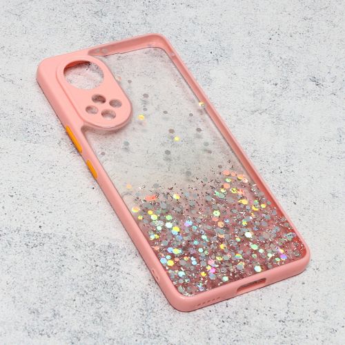 Futrola - maska Frame Glitter za Huawei Honor 50/Nova 9 roze.