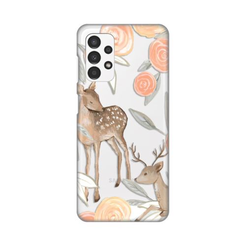 Silikonska futrola - maska print Skin za Samsung A135 Galaxy A13 4G Flower Deer.