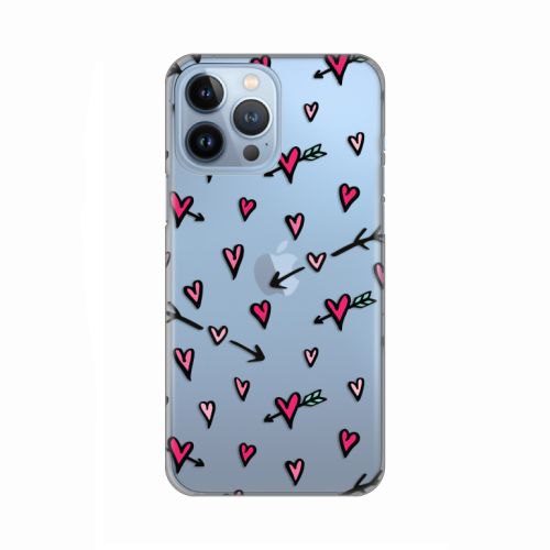 Silikonska futrola - maska print Skin za iPhone 13 Pro Max 6.7 Hearts Pattern.